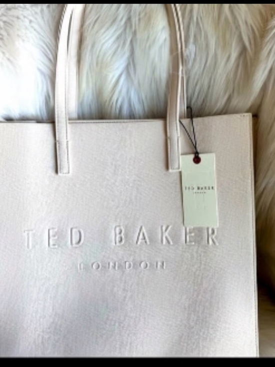 Ted Baker Handbags - Ted Baker Embossed Logo Leather Tote 13" X 13"